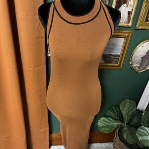 The Work Shop Sleeveless Brown Knit Dress *Damaged*